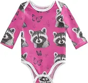 [Caihoyu] Baby Bodysuits Girl Summer Long Sleeve Toddler Jumpsuit Girl Cotton Cute Clothes, Multicoloured03, 12 Months, Multicoloured03, 12 Months