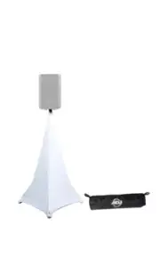 2x ADJ Event Stand Scrim 2W 5FT Double Sided White Speaker Stand Scrim PAIR