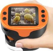 1000X Handheld Microscope 4K 2.0" Screen Rechargeable Mini with Slides Kit
