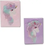 Lylac Homeware 1pc Plush Fluffy Unicorn Notebook, 80 Sheets, Pink and Purple random
