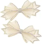 [LIFKOME] Rhinestone Bowknot Shoe Charms for Women DIY Shoe Jewelry Versatile Decoration for Pumps Heels Flats Boots Sandals for Weddings Birthdays Parties and More