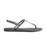 【HAVAIANAS 哈瓦仕】TWIST 女鞋 銀灰色 哈瓦仕 T形 扣帶 夾腳 涼拖鞋 4144756-5178W