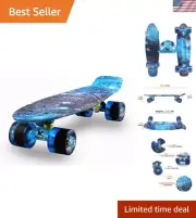 Lightweight 22-Inch Cruiser Skateboard for Children - Ultimate Beginner Board