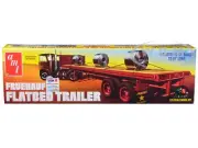 SKILL 3 MODEL KIT FRUEHAUF FLATBED TRAILER 1/25 SCALE MODEL BY AMT AMT1399