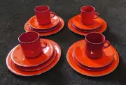 Villeroy & Boch "Granada" Coffee Cups, Saucers, Sandwich and Cake Plates x 4
