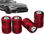 Stem Caps – Dog Paw Valve Covers, Leak Proof Tire Plugs | Aluminum Alloy Dustproof Seal Caps, durabl Anti-Rust Wheel Accessories, Ideal for suvz Car RV Truck Air Valve Protection Use