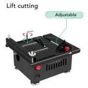 100W Mini Multi-Functional Table Saw 7-Speed Adjustable for Wood Acrylic Cutting