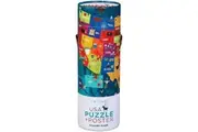 Crocodile Creek 200-Piece Jigsaw Puzzle for Ages 6 Years to Adult, Includes Poster, Heavy-Duty Storage Cylinder with Handle, USA Map