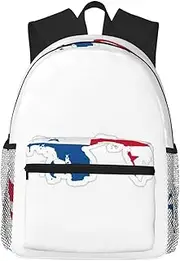 [EdWal] Panama Flag Map print Business Laptop Backpack For Men,Travel Backpack College Backpacks for 15.7 Inch, Black, One Size