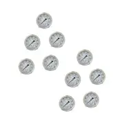 10 PACK LIQUID FILLED PRESSURE GAUGE 0-4000 PSI, 2.5" FACE, 1/4" BACK MOUNT WOG
