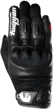 Furygan TD12 EVO perforated Motorcycle Gloves, black-white, Size 2XL for Men Black White