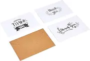 Amazon Basics Thank You Cards, Black and White, 48 Cards and Envelopes
