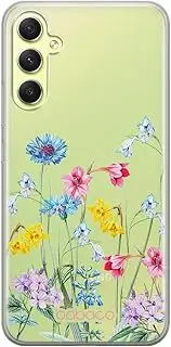 [Babaco] ERT Group Mobile Phone case for Samsung A34 5G Original and Officially Licensed Pattern Flowers 040 optimally adapted to The Shape of The Mobile Phone, Partially Transparent