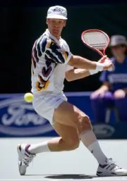 Anders Jarryd of Sweden at the Australian Open Tennis Championship- Old Photo