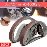 Polishing Tool, 10pcs 25*330mm Sanding Belt, for Wood and Light Industry