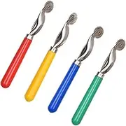4 Pieces Tracing Wheel Metal Tracing Wheel Sewing Tracing Wheel Pounce Wheel Overstitch Wheel Perforator Wheel Cardboard Perforator Wheel with Plastic Handle(Multicolor, 15.5cm)