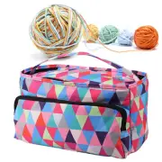 Crochet Thread Sewing Bag Lady's Storage Box Knitting Bag Tool(Multi Color)