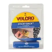 for Velcro 90089 Sticky-back Hook & Loop Dot Fasteners, 5/8", Black, 75/pack
