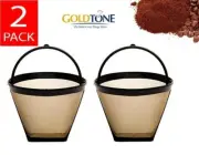 (2) GoldTone Reusable #2 Cone Coffee Filters for Cuisinart Coffee Makers