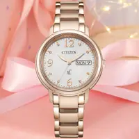 在飛比找PChome24h購物優惠-CITIZEN星辰 xC系列 光動能優雅玫瑰金腕錶 32.5