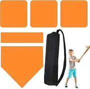 Baseball Bases,Baseball Softball Base Set | Waterproof Training Equipment with Pitching Home Plate Rubber Sports Accessories for Women Men Youth
