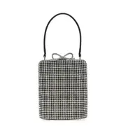 [Self-Portrait] Silver Crystal Fishnet Bag