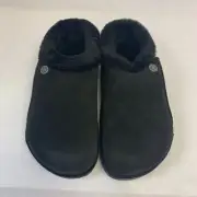 Birkenstock New w/ Box Zermatt Premium Shearling Black Suede Regular Select Size
