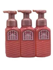 3 BATH AND BODY WORKS Snowy Peach Berry GENTLE CLEAN FOAMING HAND SOAP NEW