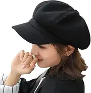 [Elonglin] Women Berets Newsboy Hat Artist Hats Autumn-Winter Visors Imitation Woolen British Style Fashion Vintage Elegant Baker Boy Flat Caps