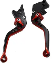 PROCNC Double Color Short Adjustable Brake Clutch Levers for Kawasaki Z900 Z650 Ninja 650R/ER-6F/EX650 2017-2022 Z650RS 2022 VERSYS (650cc) Vulcan/S 650cc 2015-2022 VERSYS 1000 2015-2019 (Red)