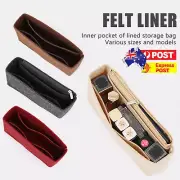 Travel Organiser Handbag Felt Bag Tote Insert Liner Purse Pouch Women 4 Sizes AU