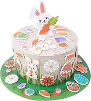 Viiotu Easter Bonnet Kit, Cute Easter Hat Parade DIY Kit, Easter Hat Kit for Kids DIY Crafts Projects and Decorations Activity
