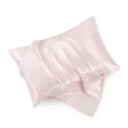 Blush Pink Satin Pillowcase Standard Set of 2 with Envelope Closure，Blush Pink
