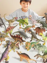 在飛比找松果購物優惠-恐龍玩具兒童小男孩三角龍軟膠套裝 給孩子一個大霸王龍世界 (