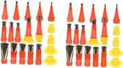 2Sets Reusable Stainless Steel Caulking Nozzles with Bases Caulk Tool Kit for Seamless Finishing Home Kitchen Bathroom and More