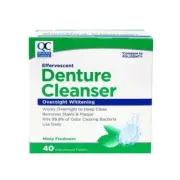 2 Pack Quality Choice Denture Cleanser Overnight Whitening 40 Tablets Each