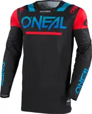 Oneal Prodigy Five Four Motocross Jersey, black-red-blue, Size L for Men Black Red Blue