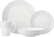 [Maxwell & Williams] Harlequin Coupe Dinner Set 16 Piece Grey Gift Boxed