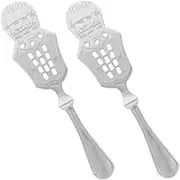 FELTECHELECTR Versatile Absinthe Spoon Fine Mesh Strainer Wormwood Spoon Cocktail Filter Salad Silverware