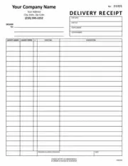 500 Sales Delivery Shipping Receipts / 2 Part Carbonless / 8.5 x 11 TMG009