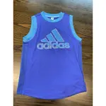 ADIDAS愛迪達 男童 全套藍無袖 128