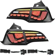 LED Tail Lights With Dynamic Turn Signal Non US GTS Style，Compatible For Tesla Model 3 Y 2017 2018 2019 2020 2021 2022 2023