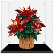 Acrylic Display Case for Lego 10370 Icons Poinsettia Botanical Collection Figure Storage Box Dust Proof Glue Free
