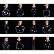 10Pcs Small Glass Jars with Corks Lids Mini Wishing Bottles Vials Party