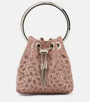[Jimmy Choo] Jimmy Choo Bon Bon Micro satin bucket bag One Size pink