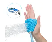 QBLEEV Pet Bathing Tools Sprayer and Scrubber in One with Shower Hose Adapter