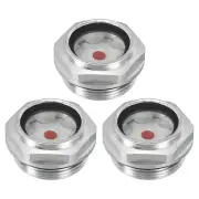 3 Pack Air Compressor Oil Sight Glass, M30x1.5 Male Thread with O-ring