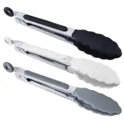 Msy Bigsunny Kitchen Food Tongs - 7" Mini Silicone Serving Tongs For A