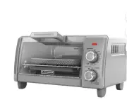 BLACK+DECKER 4-Slice Toaster Oven with Air Fry - Crisp 'N Bake, Silver & Black
