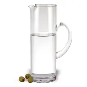 Modern Murano Style Art Glass Barware, Celebrate Pitcher, 54oz, 11 Inches